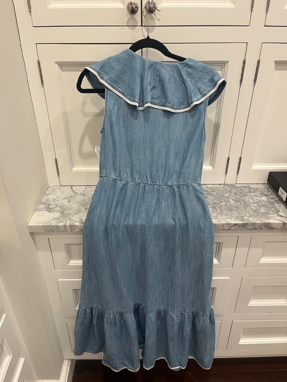 Buy Monsoon Blue Dottie
Sleeveless Ruffle Midi Dress from.. - Picture 5 of 5